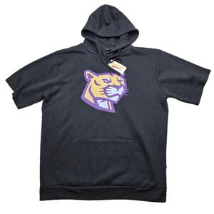 Pennant Short Sleeve Hoodie Mens 2XL Black COACH DEACON Lions Sweatshirt NEW